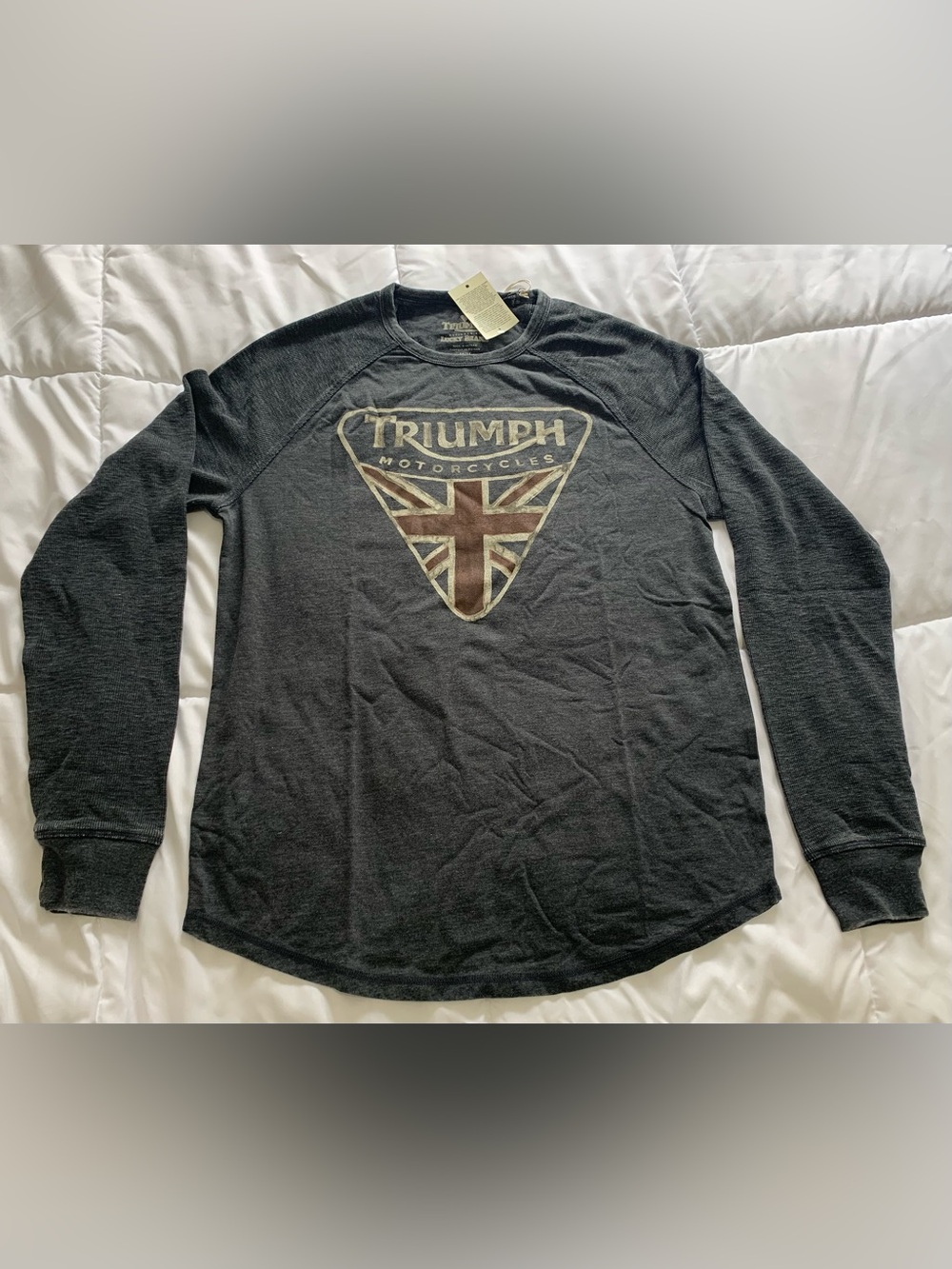 New Lucky Brand Triumph Motorcycle long sleeve Sz Medium